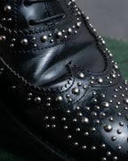 "Church's" Silver stud design wingtip derby shoes