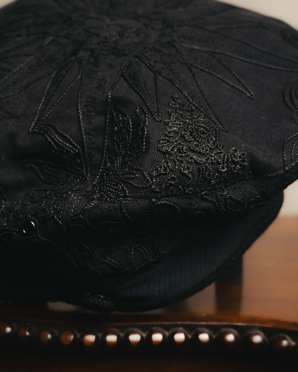 -SPECIAL- "Christian Dior" 20's Intricately embroidered botanical sailor cap