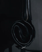 –SPECIAL– "ANN DEMEULEMEESTER" 2010-2013 Transformable roll-top vitello leather bag