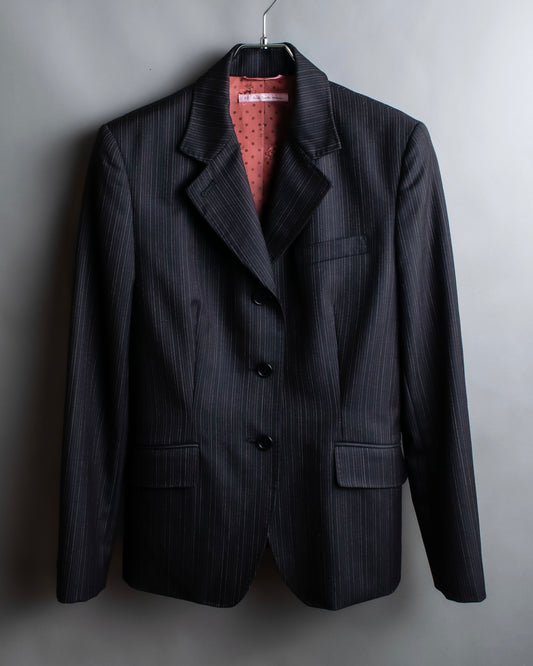 "Paul Smith Woman" Pinstripe pattern 3 button tailored jacket