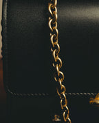 -SPECIAL- “Saint Laurent” 20’s Le Maillon smooth leather chain wallet