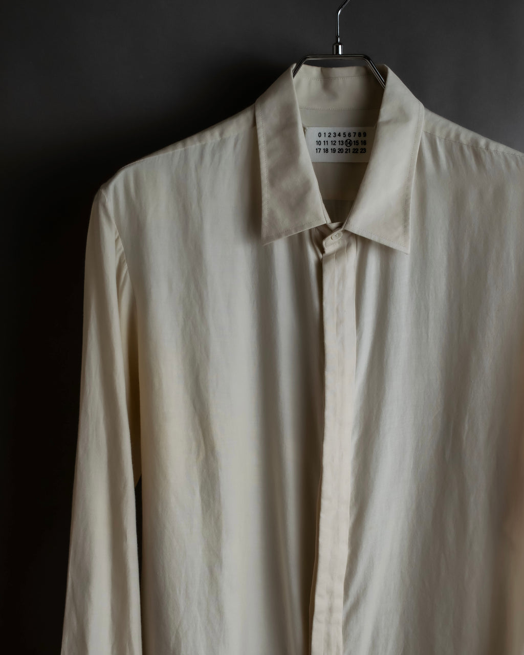 "Maison Martin Margiela" 2010SS triple layer folded fly front shirt