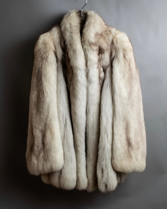 "WINDSOR" Fox fur 5 hooks gradient color jacket