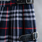 "BURBERRYS" Nova check pattern belted cropped quilted skirt