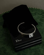 "DIOR HOMME" Logo engraved silver bangle
