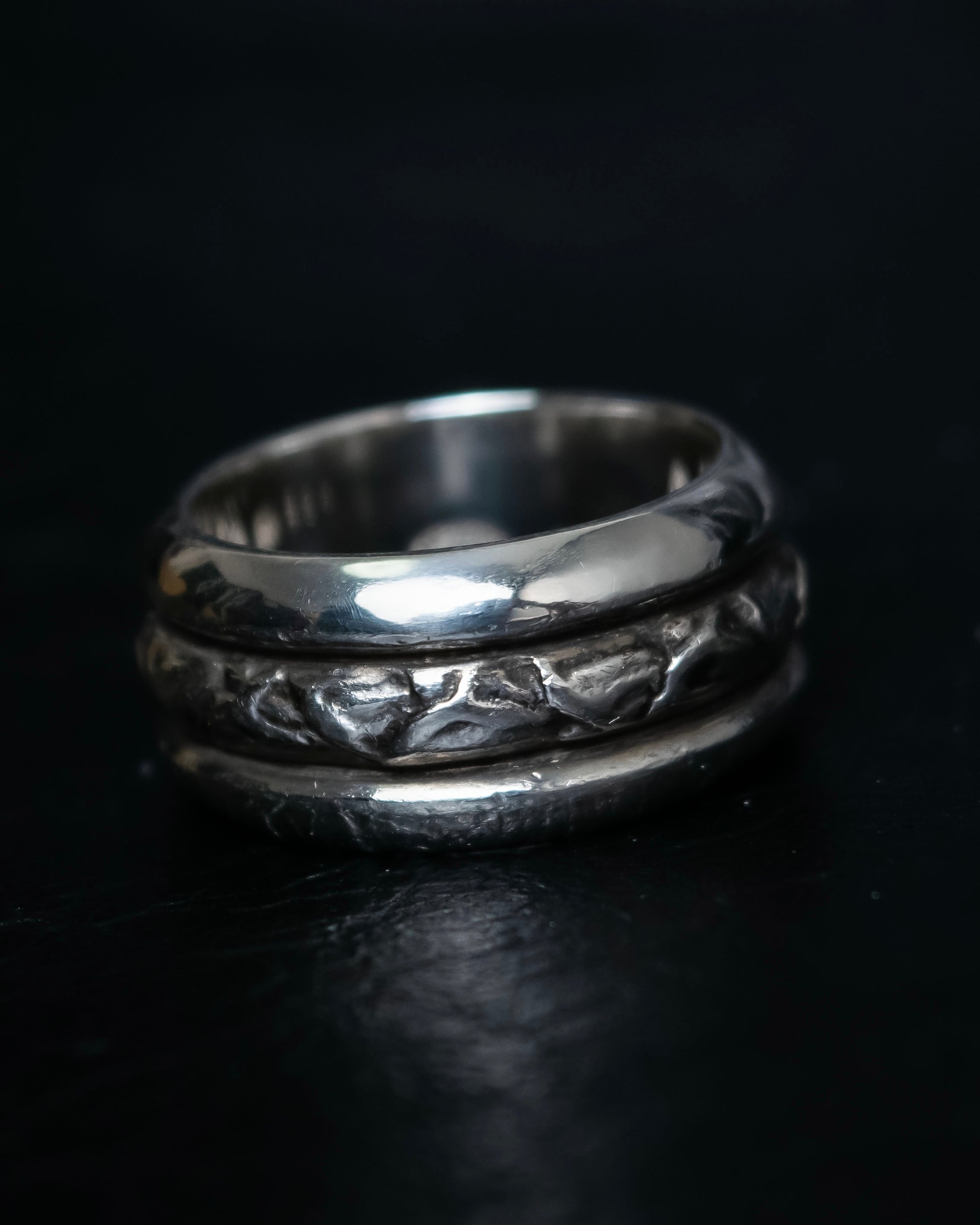 “Georg Jensen” 3 Layered Circle Silver Ring