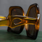 "Christian Dior" Mortal shell amber design square frame sunglasses