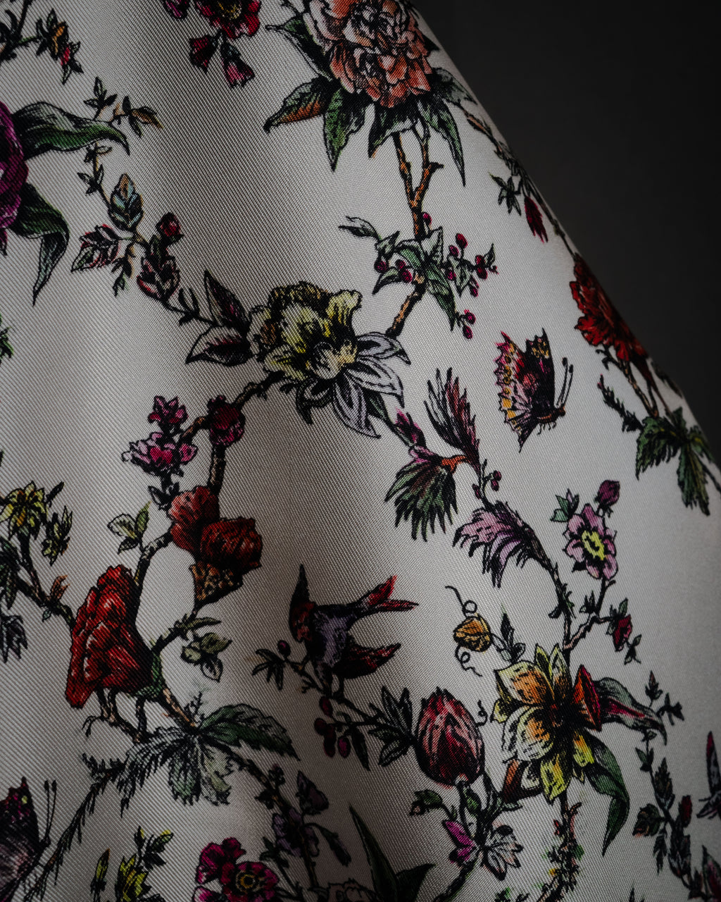 "Christian Dior" 2020-2023 botanical silk twill scarf