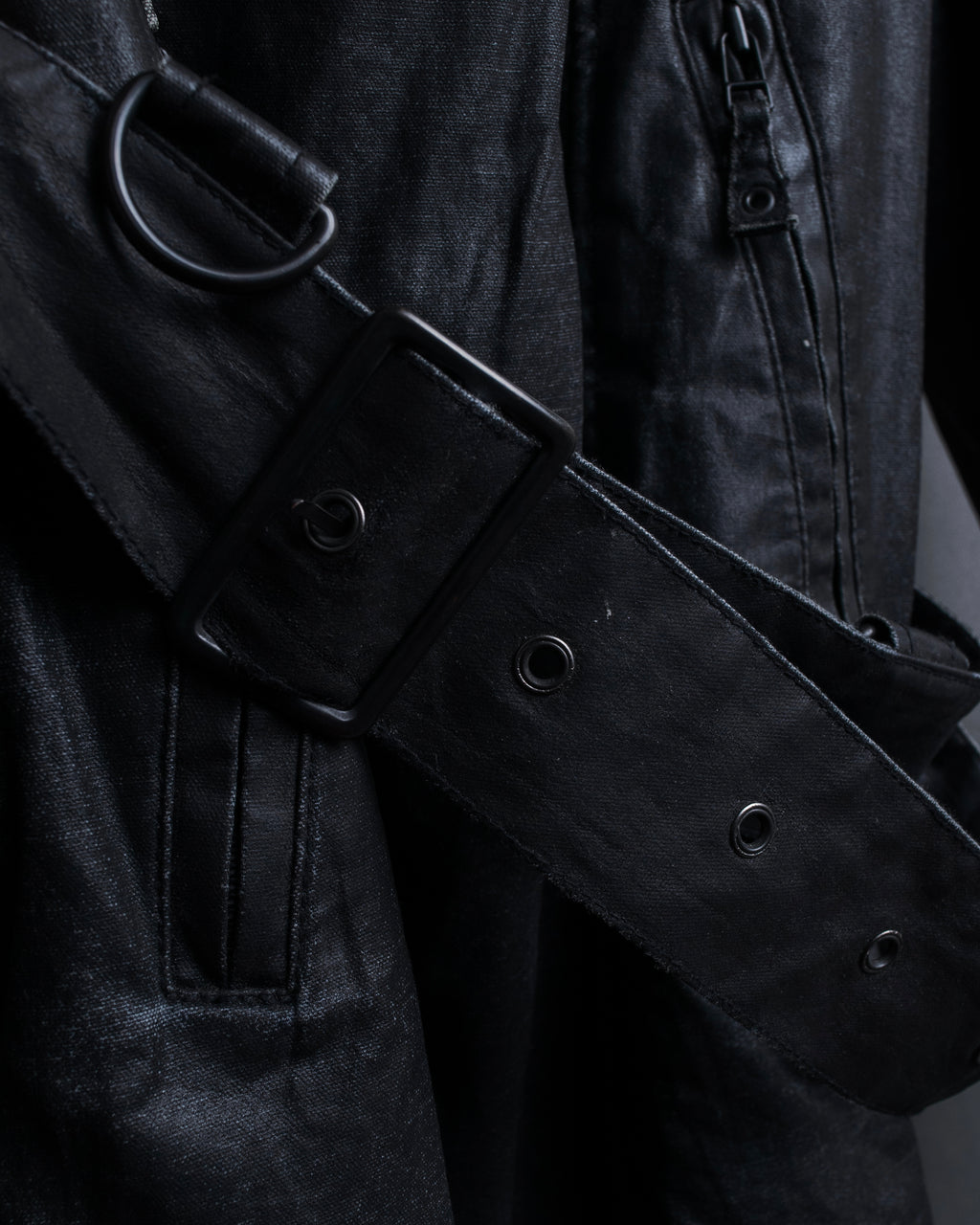 "JEAN PAUL GAULTIER" Firm finish double-zip belted mid-length coat