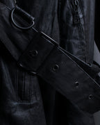 "JEAN PAUL GAULTIER" Firm finish double-zip belted mid-length coat