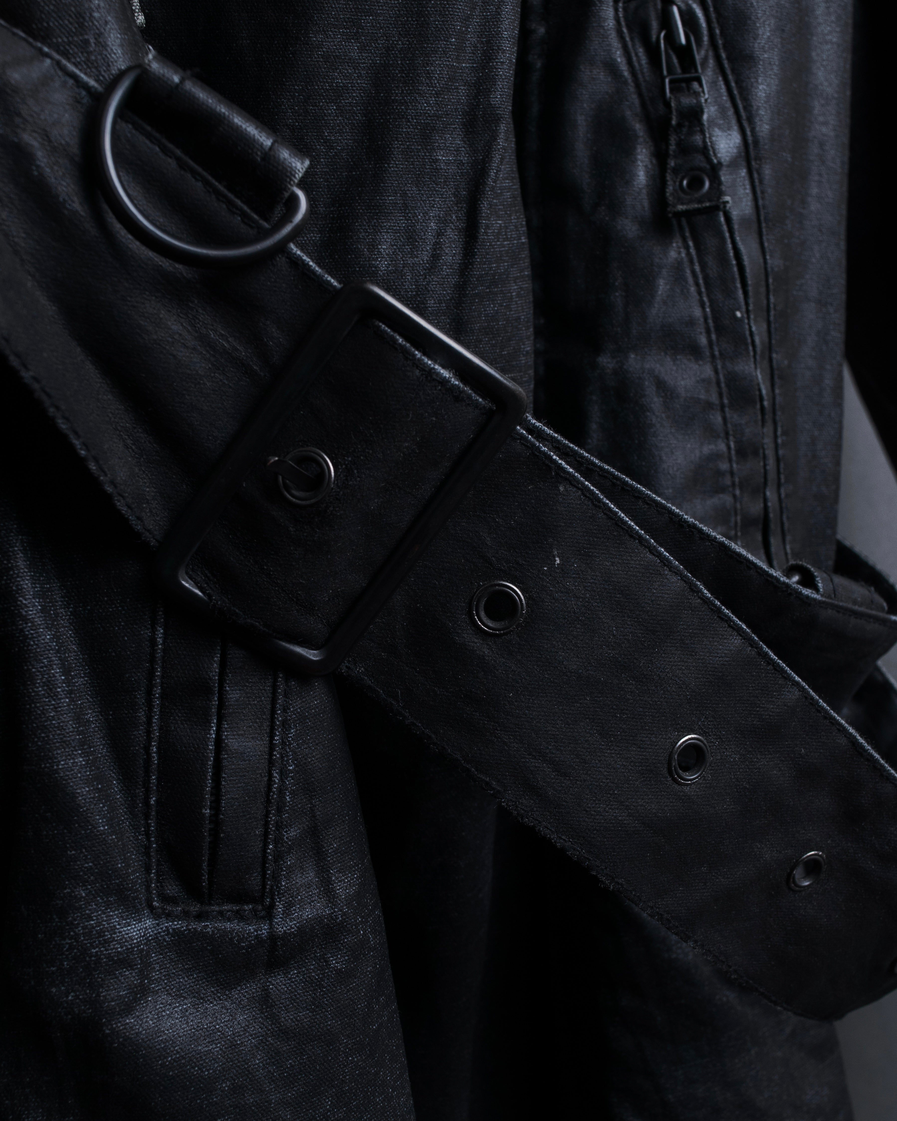 "JEAN PAUL GAULTIER" Firm finish double-zip belted mid-length coat