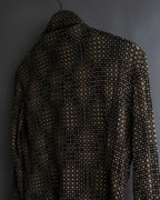 "FENDI" Geometric pattern logo printed shirt