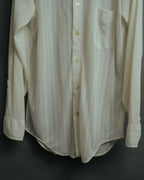 -MOOD Vintage Collections- 70’s-80’s Sheer stripe long point collar shirt