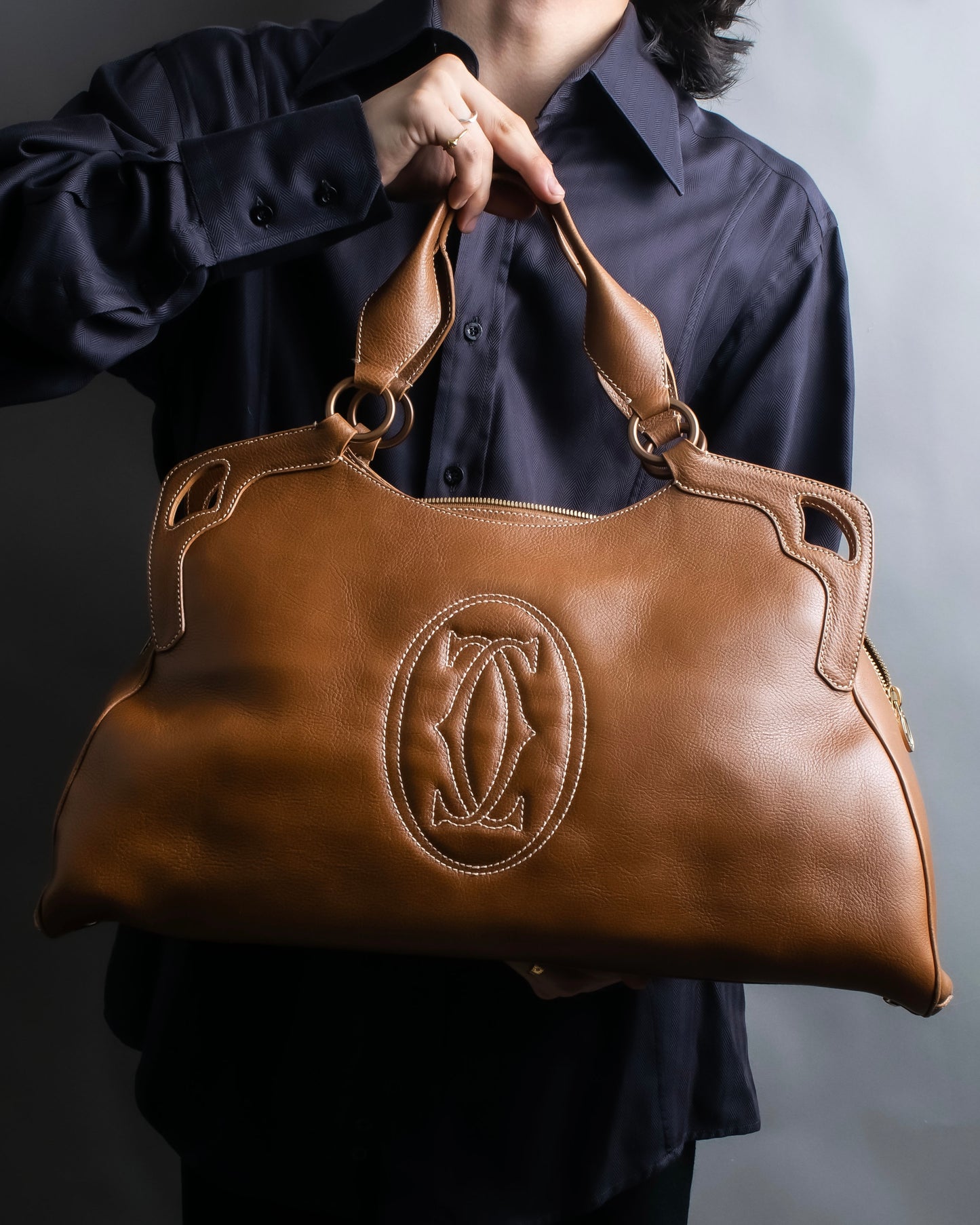 "Cartier" Marcello do leather collection boston bag