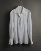 -SPECIAL- “Christian Dior” 90’s-00’s pleated bib dress shirt