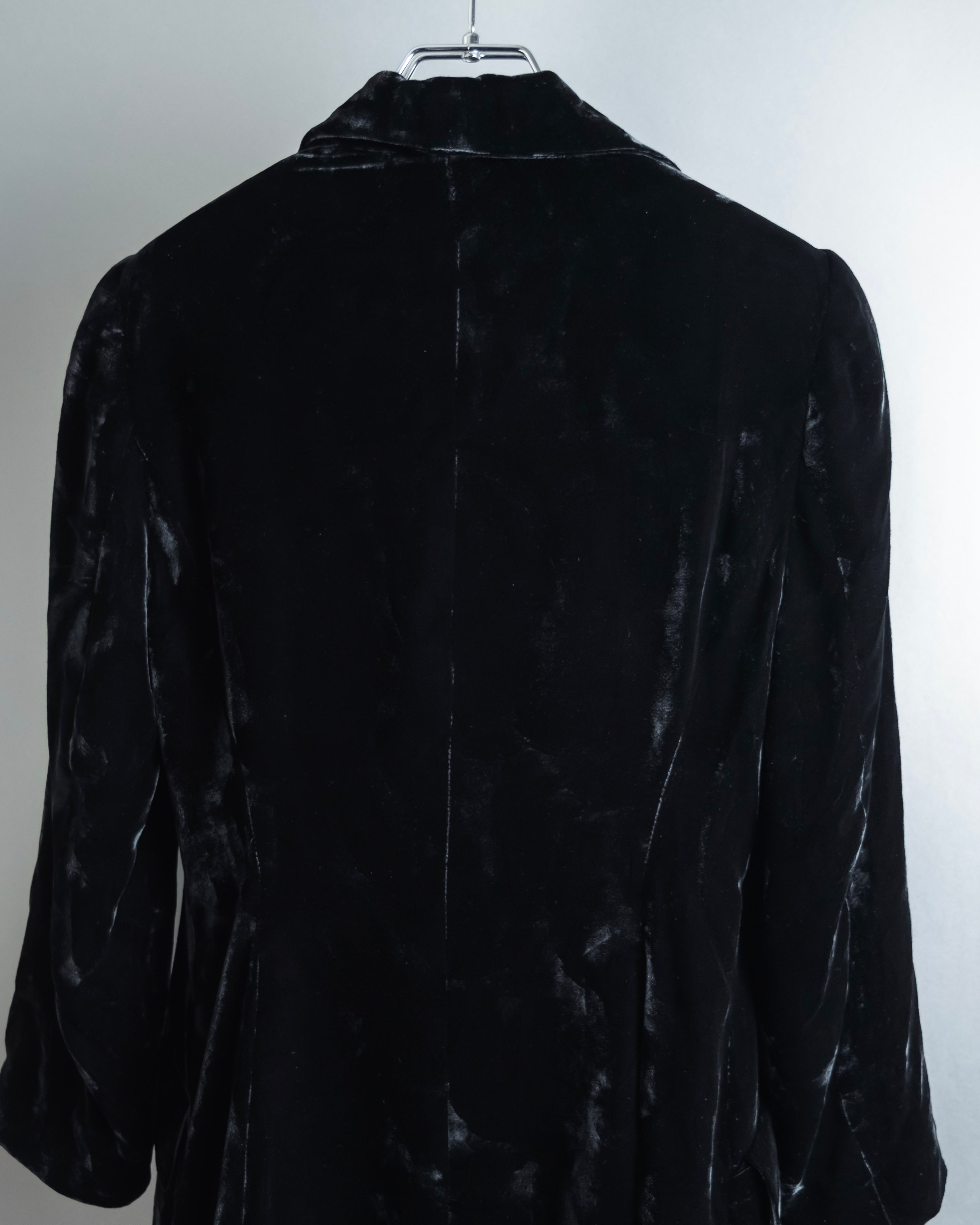 "ERREUNO" Relaxed tailored velour jacket