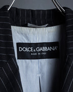 "Dolce & Gabbana" Collar switching design pinstripe pattern tailored jacket