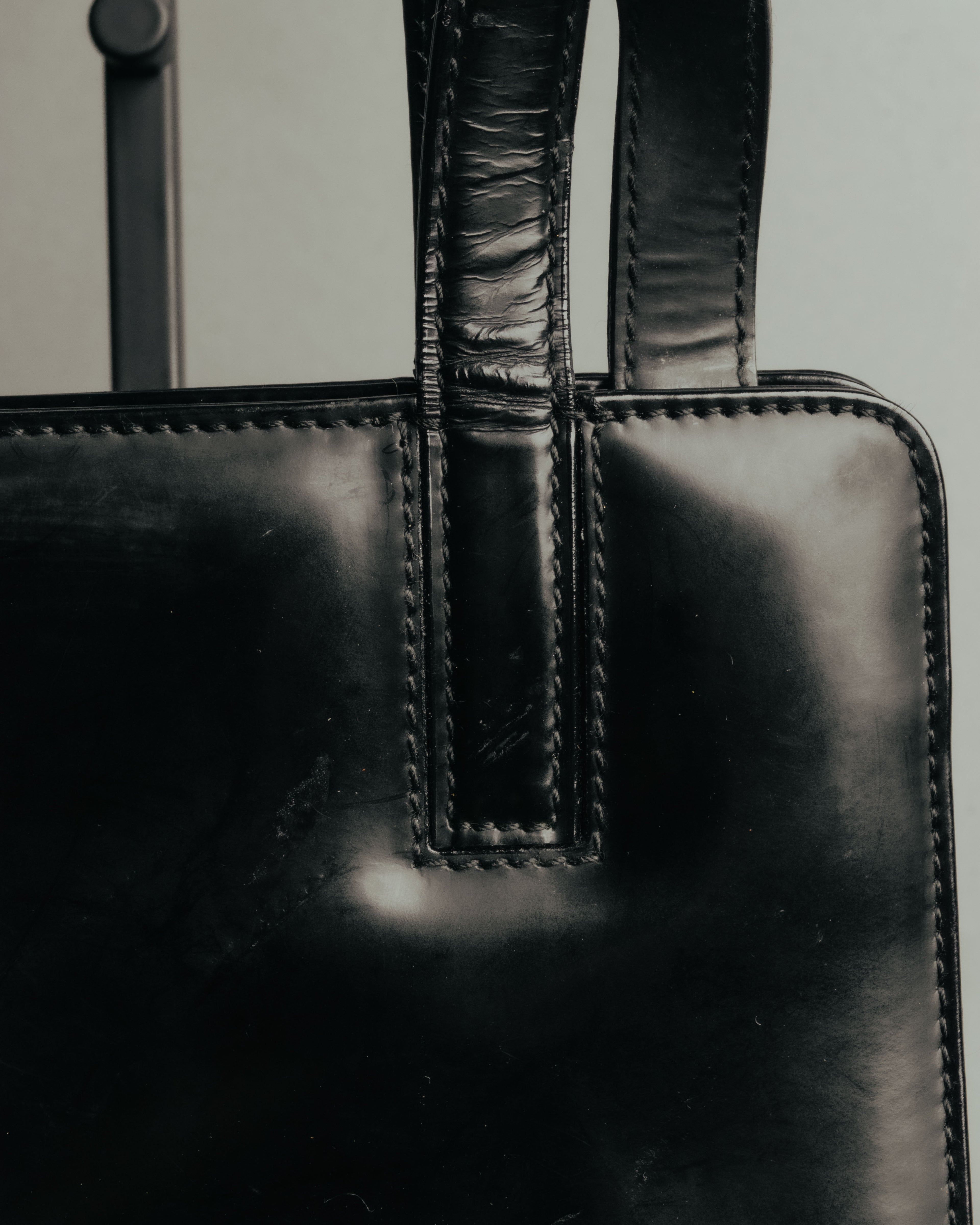“Salvatore Ferragamo“ 1998-2003 Gancini patent leather handbag