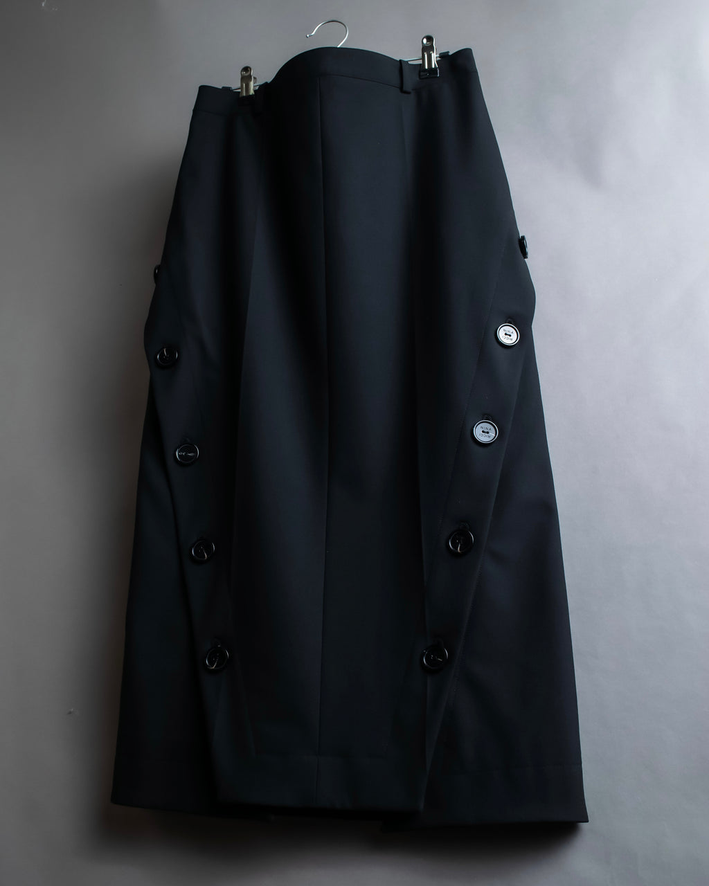 "NINA RICCI" Side button detail cropped length skirt