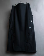 "NINA RICCI" Side button detail cropped length skirt