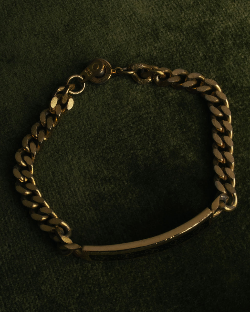 “VALENTINO“ 80’s-90’s Logo enamel ID chain bracelet