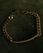 “VALENTINO“ 80’s-90’s Logo enamel ID chain bracelet