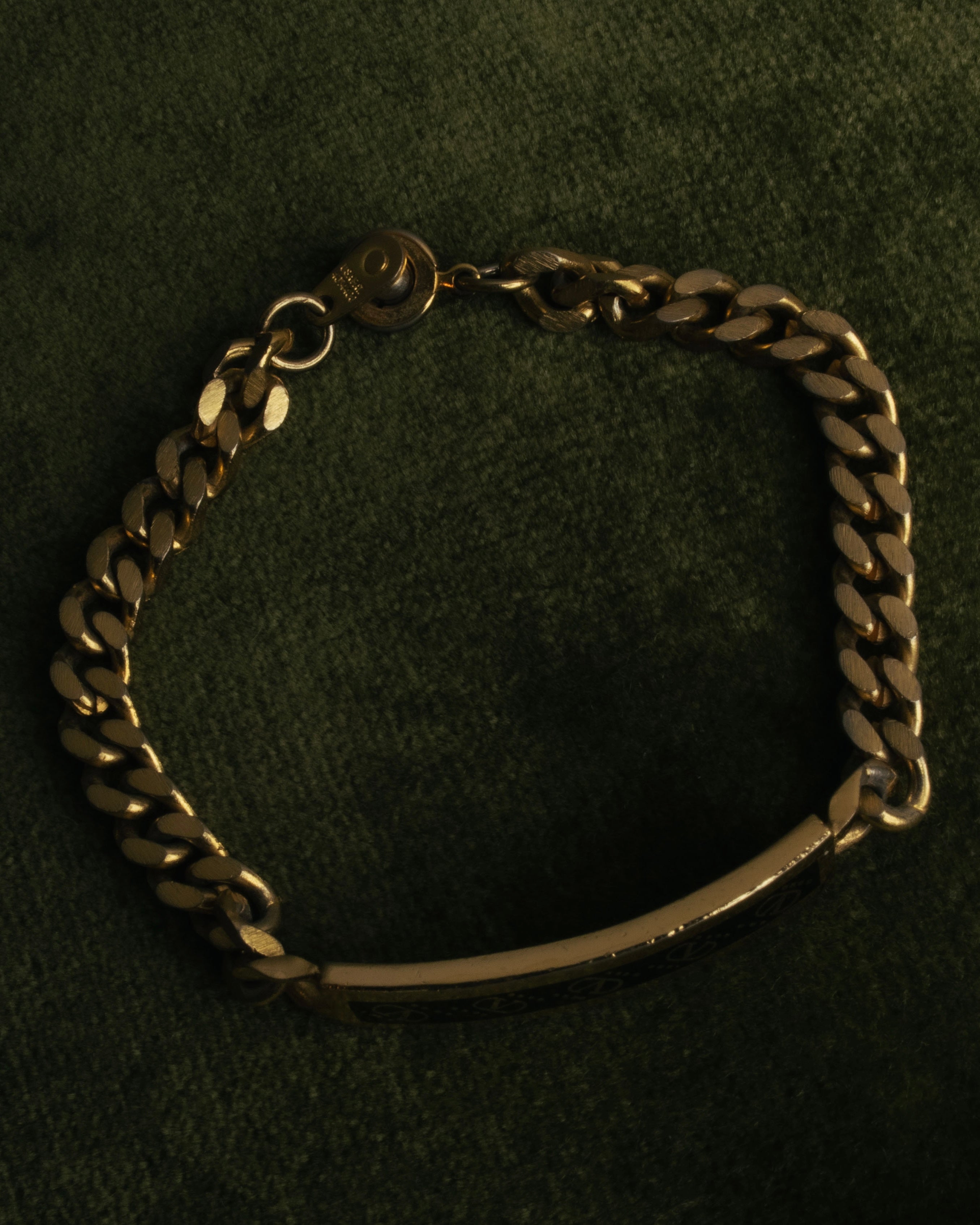 “VALENTINO“ 80’s-90’s Logo enamel ID chain bracelet