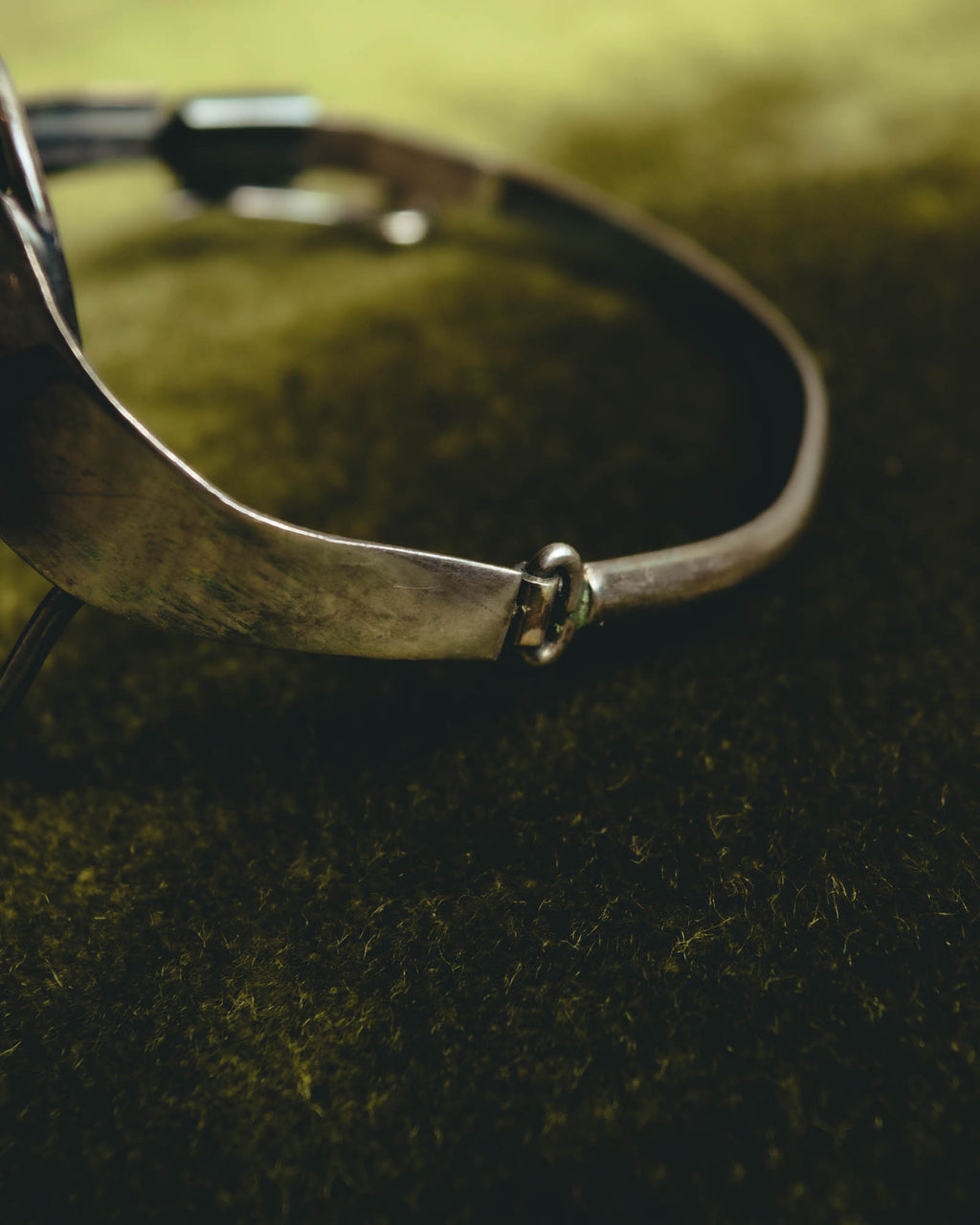 "Vintage" Sculptural amber tone statement bracelet