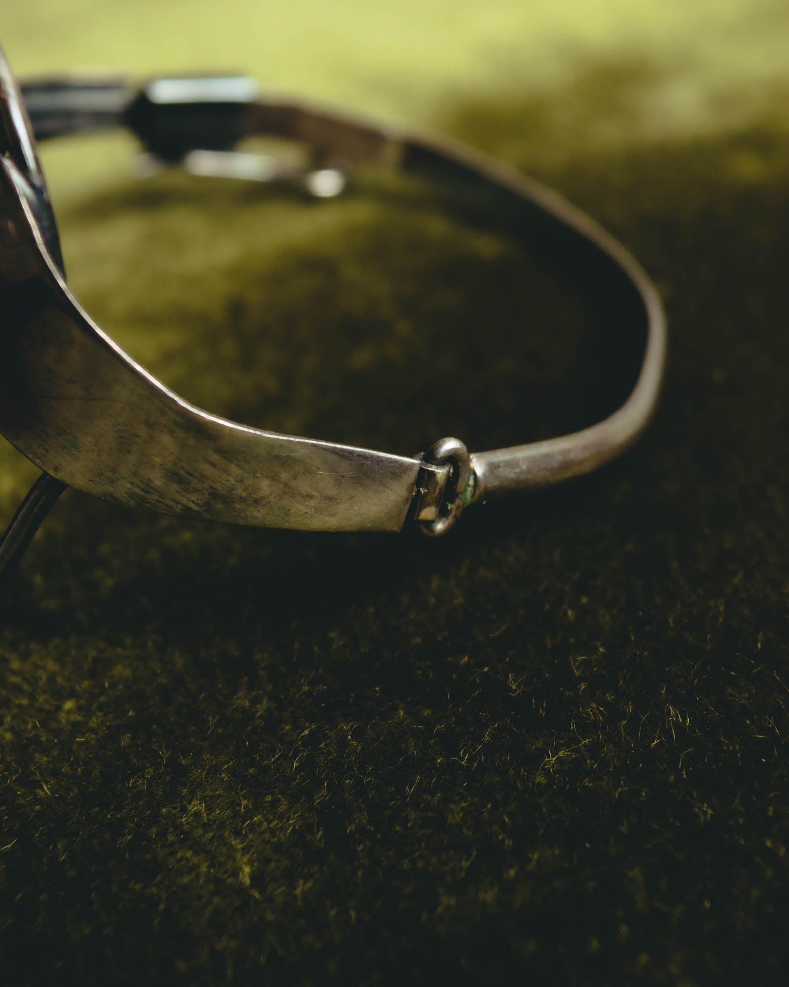 "Vintage" Sculptural amber tone statement bracelet