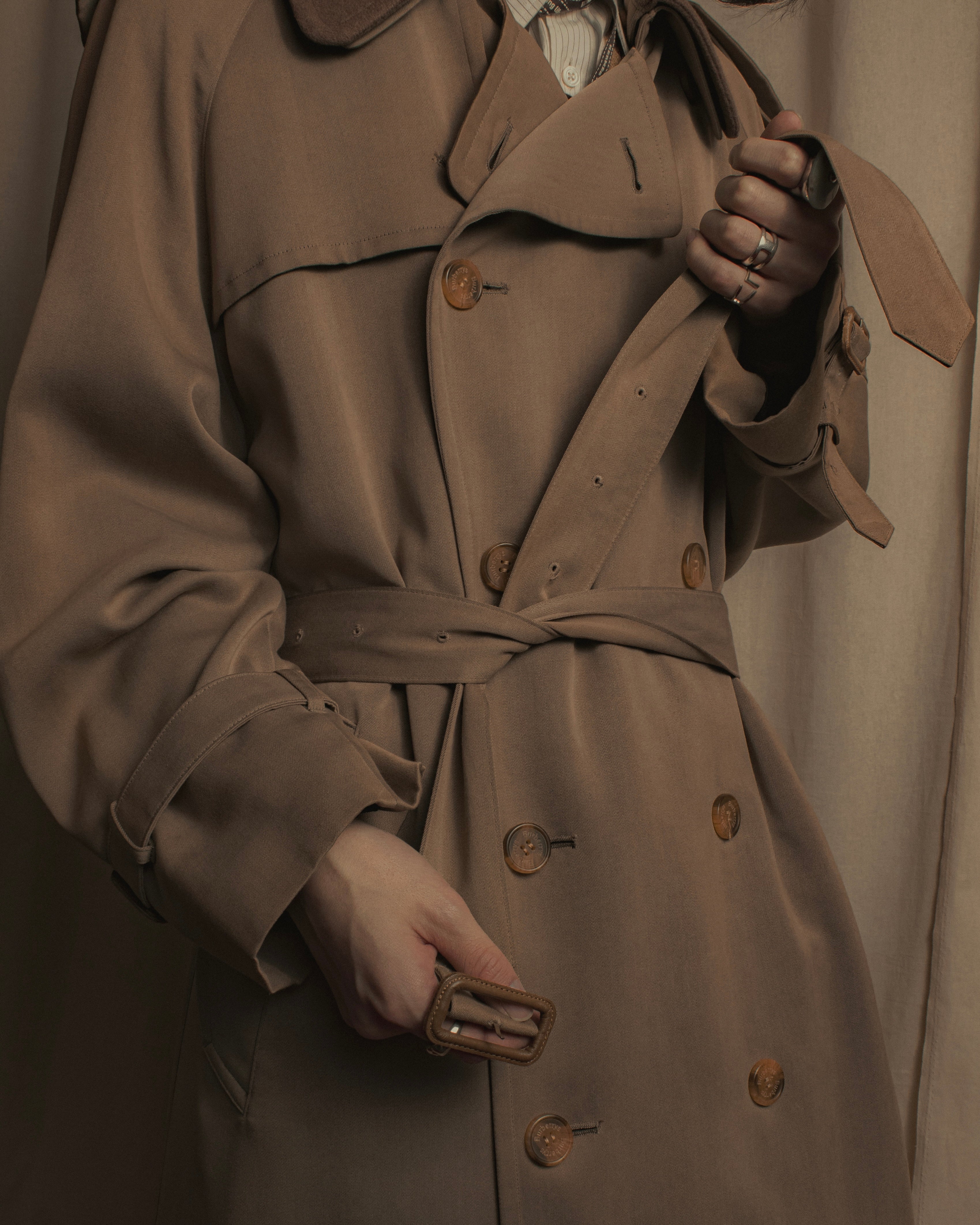 -SPECIAL- "Burberrys" 90's Collar switching two-tone trench coat