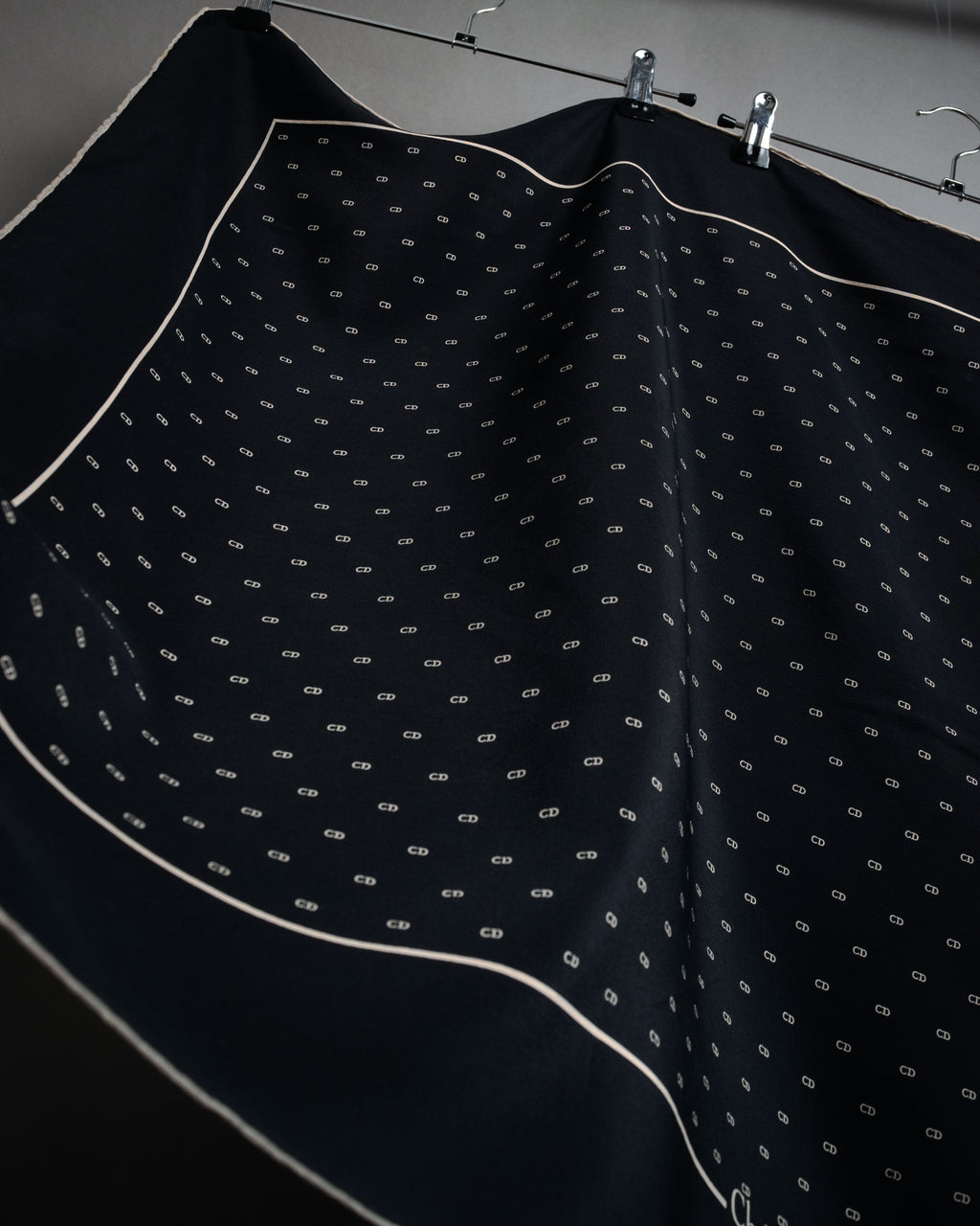 “Christian Dior” 90’s CD monogram silk scarf