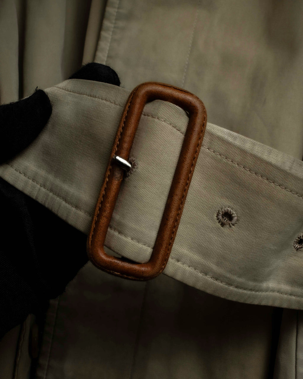 "BURBERRYS" Military detail single front stand collar coat