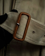 "BURBERRYS" Military detail single front stand collar coat