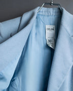 “CELINE “ beautiful shaped sky blue tailored jacket