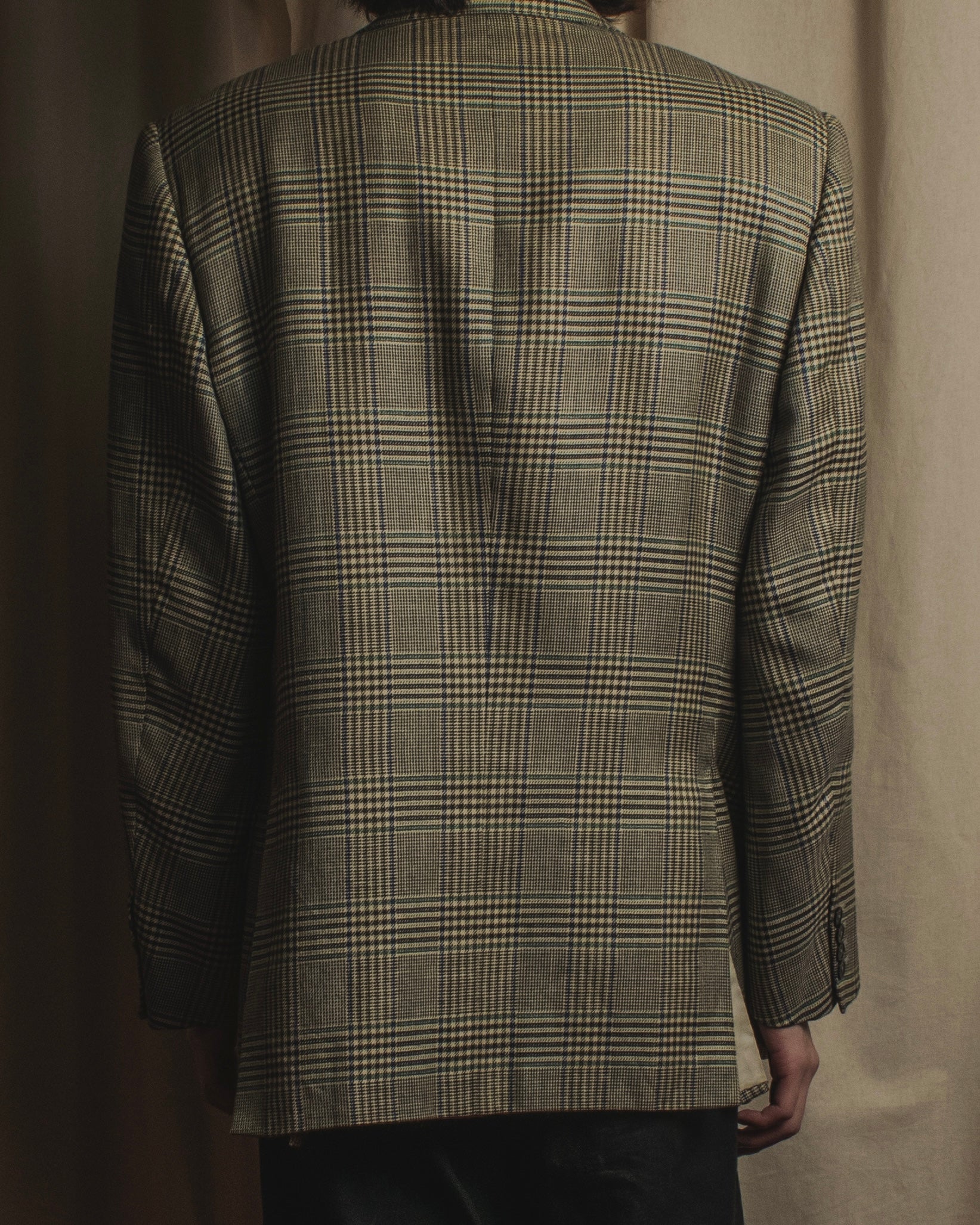 Chaqueta entallada de seda, lana y lino de los años 90 de "HERMES" Belvest