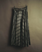 "ENRICO COVERI" 80's-90's Metallic flared maxi skirt