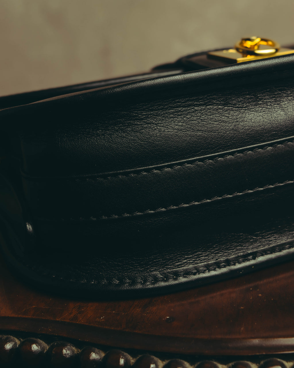 “CELINE” 90’s-00’s Ring lock leather shoulder bag