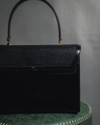 "Tiffany & Co." 80’s-90’s Structured ribbed leather top-handle bag