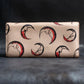 "MIU MIU" Madras leather crescent moon pattern long wallet