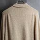 "Vintage 100% lambswool long sleeve knitted polo shirt"