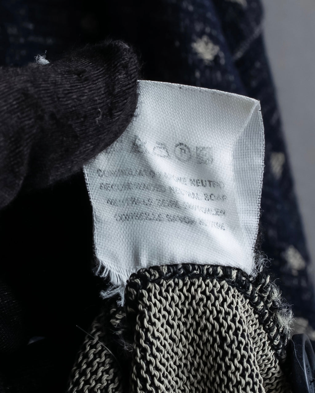 "Vintage abstract polka dot knit cardigan"