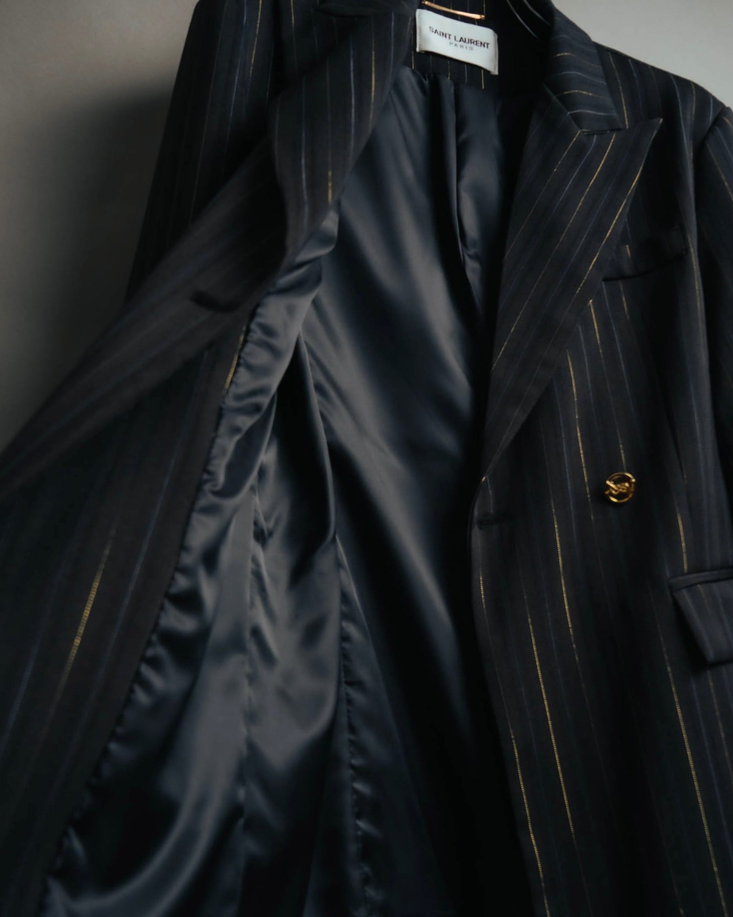 -SPECIAL-“SAINT LAURENT” 18's- Modern pinstripe double breasted jacket