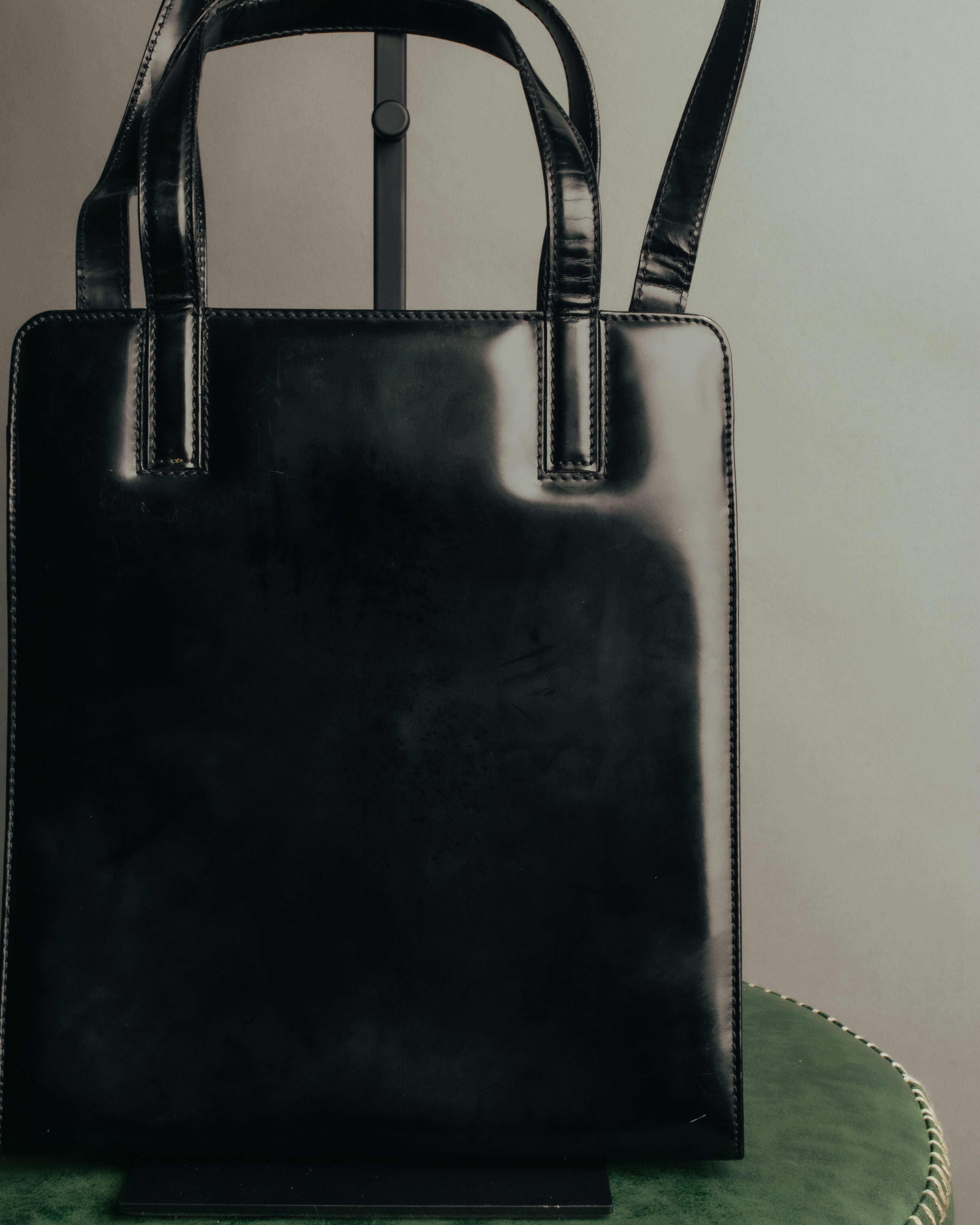 “Salvatore Ferragamo“ 1998-2003 Gancini patent leather handbag
