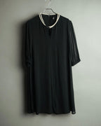 “JUNYA WATANABE” 2008AW Pearl trimmed cupra dress