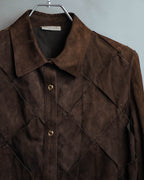 -SPECIAL- “BOTTEGA VENETA” 80’s-90’s Intrecciato suede leather shirt