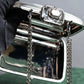 "Alexandar McQueen" Jewelry docking silver chain 2way mini bag