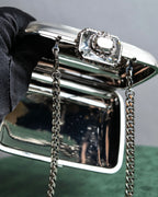 "Alexandar McQueen" Jewelry docking silver chain 2way mini bag