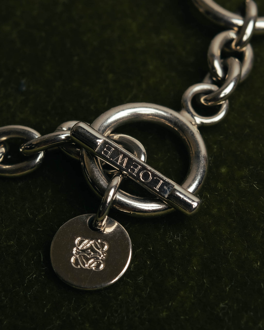 “LOEWE“ 16AW Yellow heart charm chain bracelet