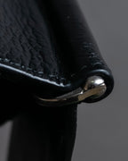 "BALENCIAGA" Logo motif money clip bi-fold wallet