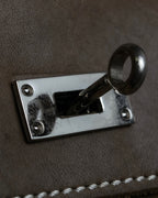 "Mademoiselle Accessories"
 Silver parts design leather one handle bag